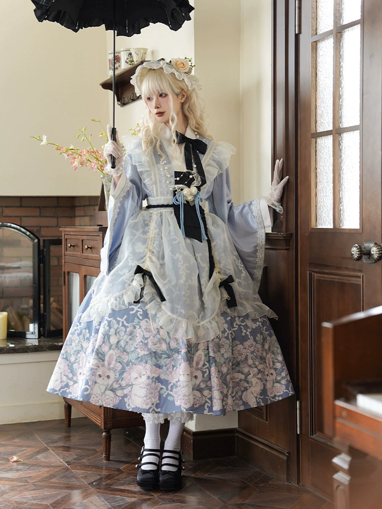 スイートアリス和風メイドプリントドレススーツ【予約商品】 – Belchic