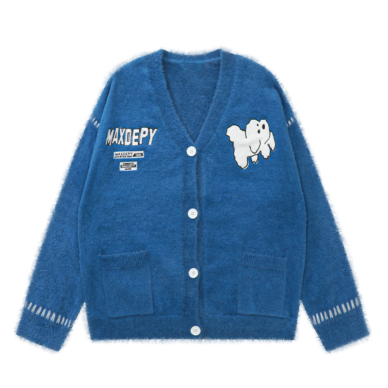 Soft Puppy V neck knit cardigan