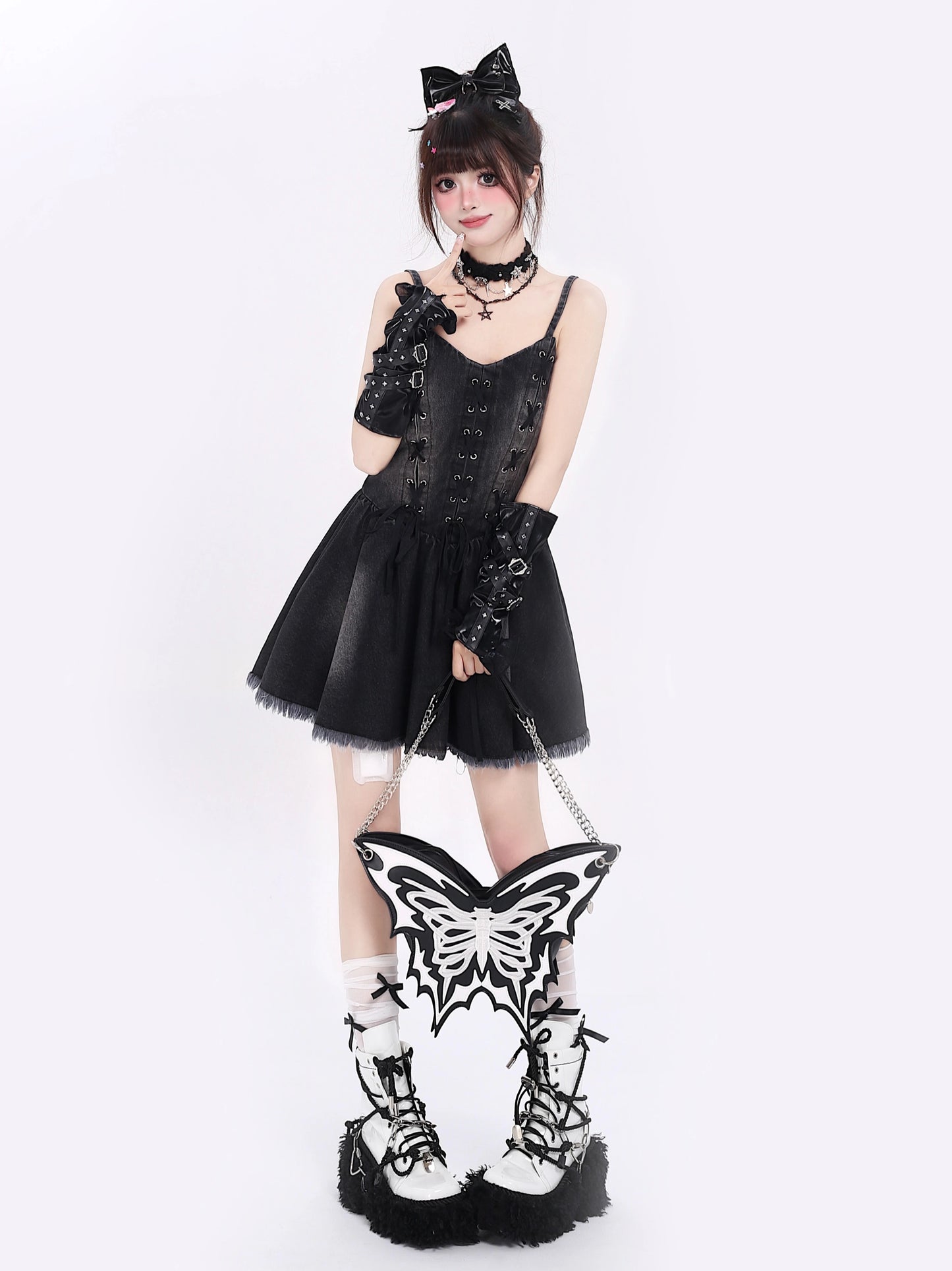 Lace-up Summer Camisole Dress