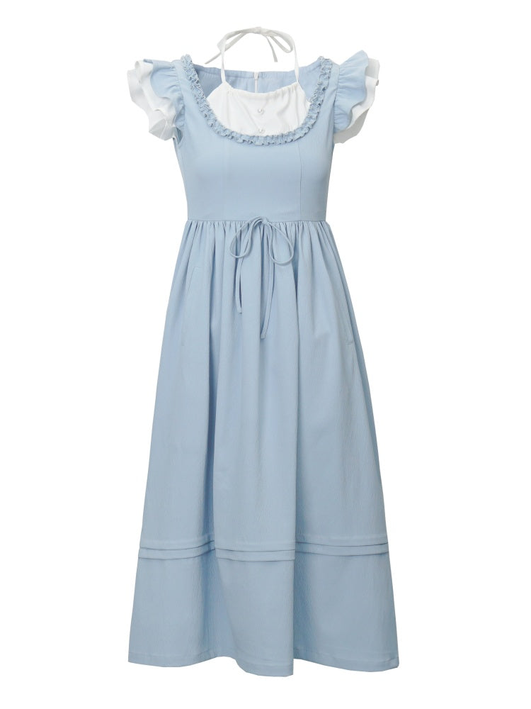 フレンチウィングロングワンピース