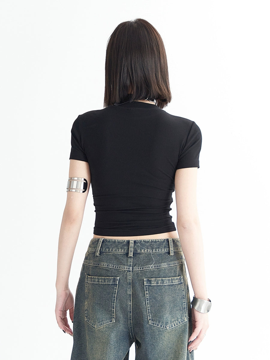 Slim fit short mode tops