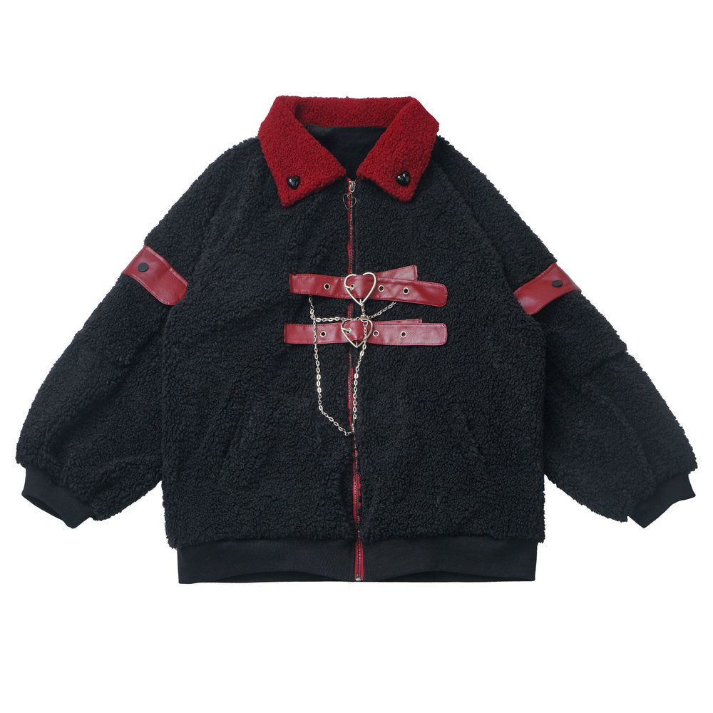 Super soft leather fleece jacket set-up