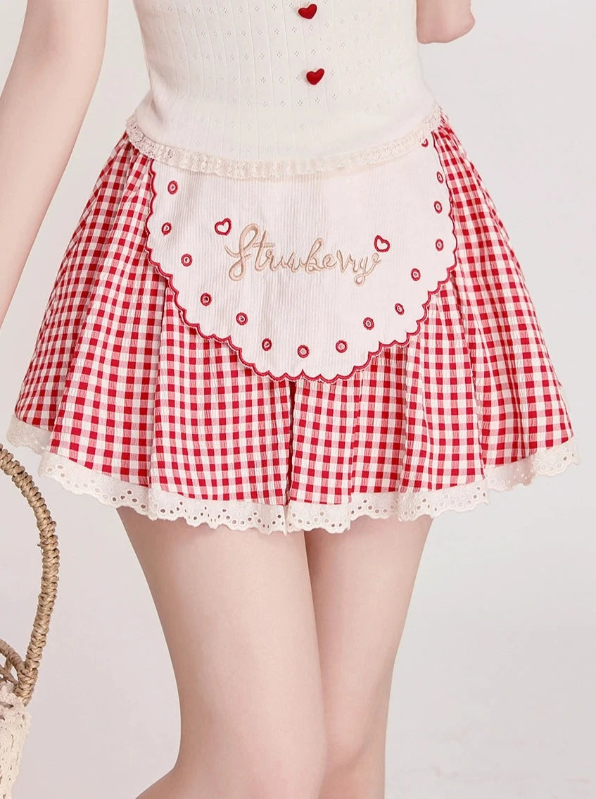 Sweet girly shirt + camisole + skirt