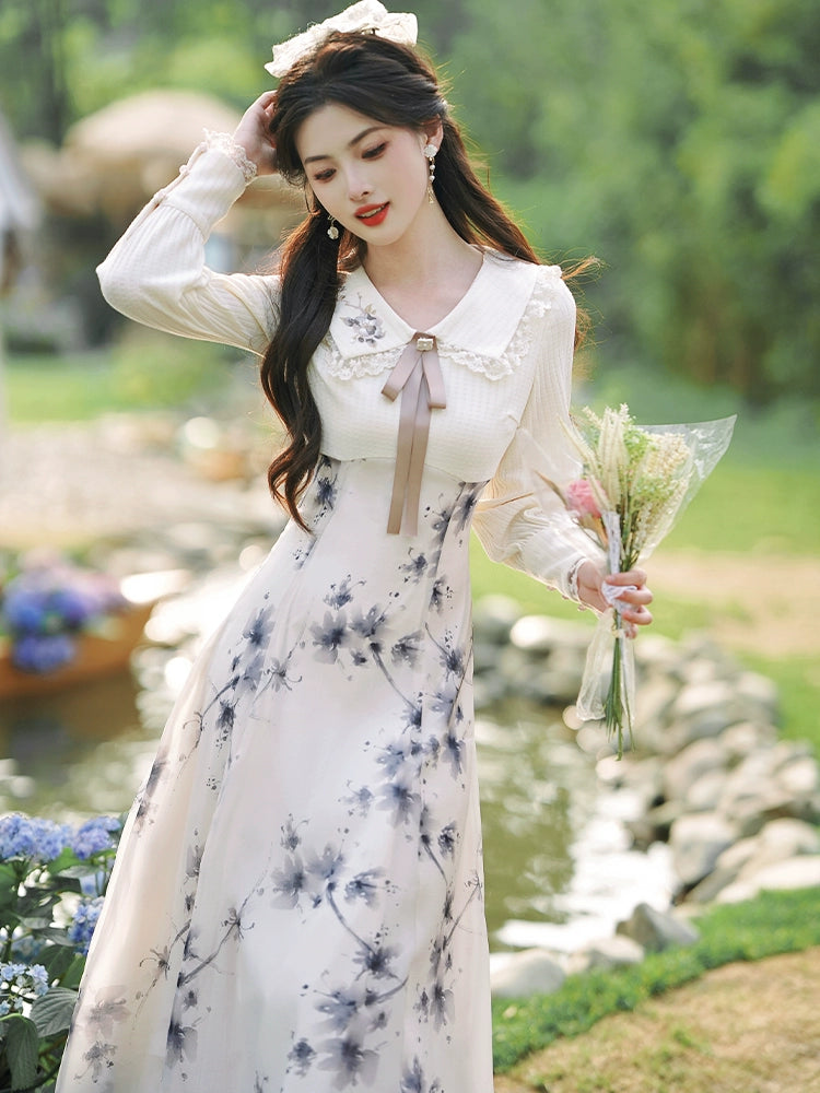 Retro Flower Sweet Girly Dress