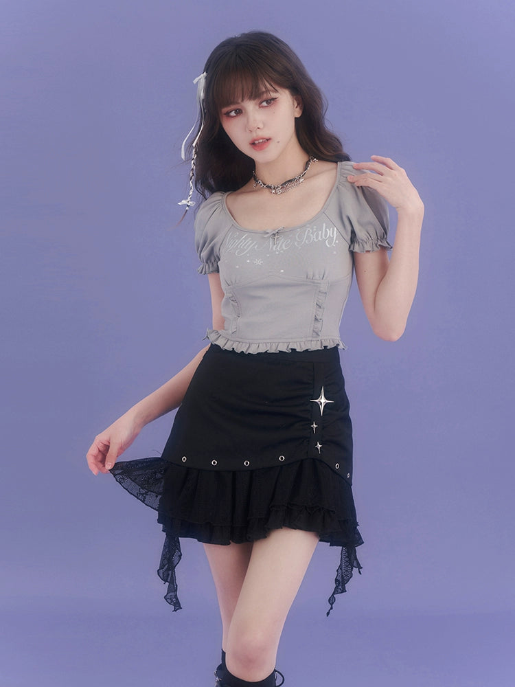 Logo Little Ribbon Short Top