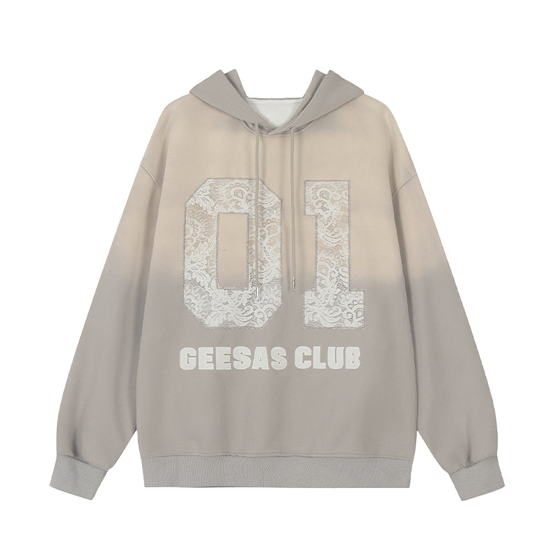 Retro Gradient Oversized Hoodie Sweatshirt