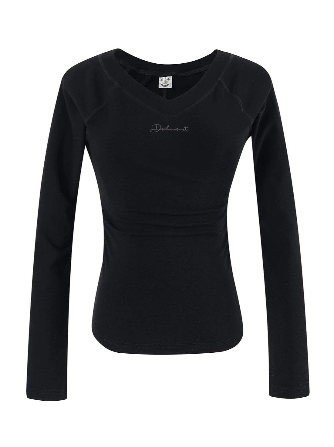 American Retro V-Neck Raglan Long Sleeve T-Shirt