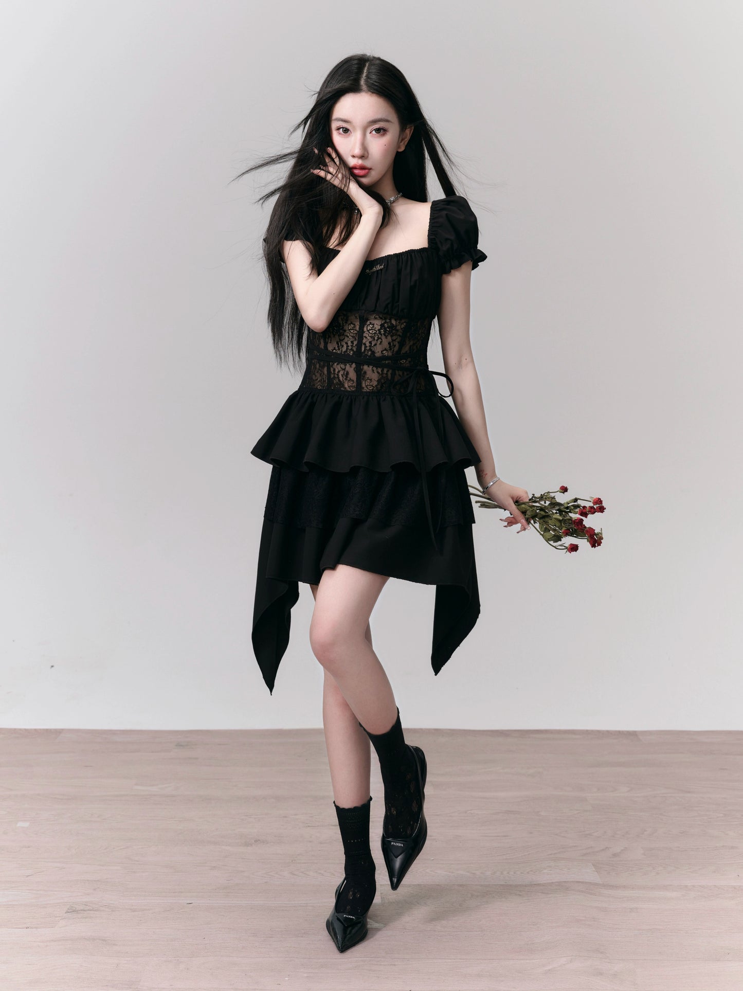 Black Romance Sweet Spicy Lace Dress