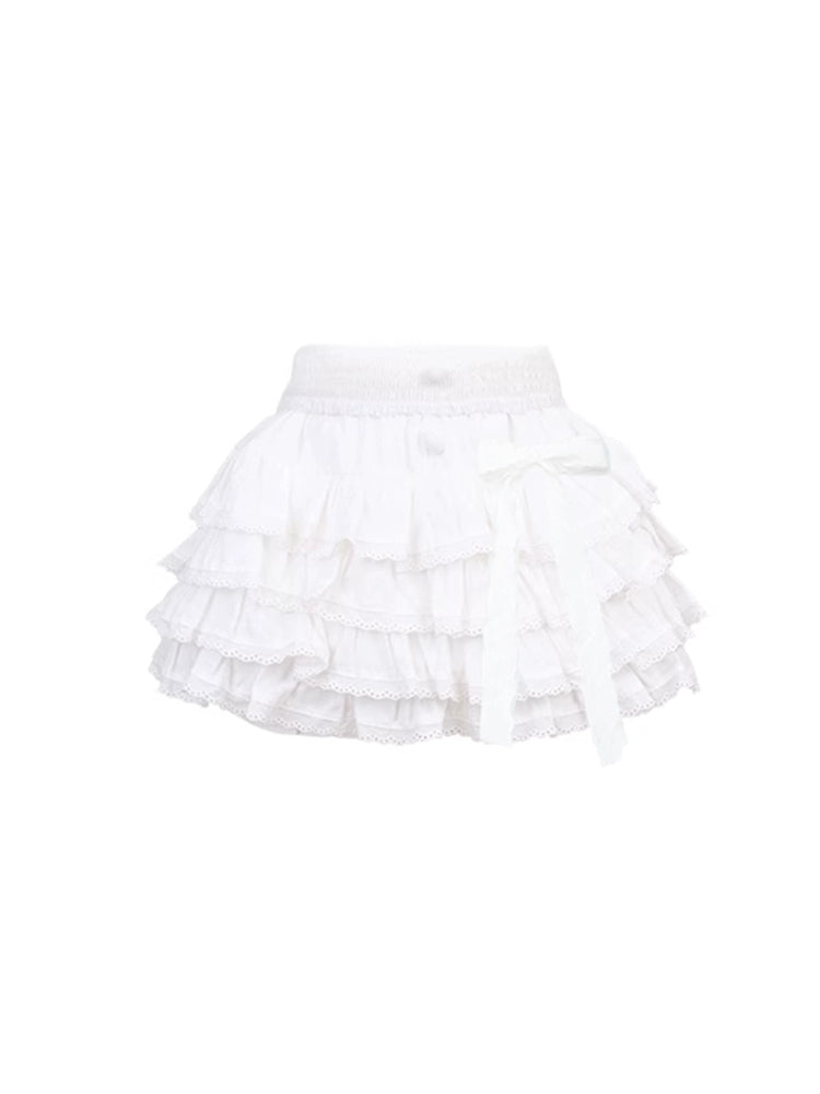 Lace Up Ruffle Top + Tiered Skirt