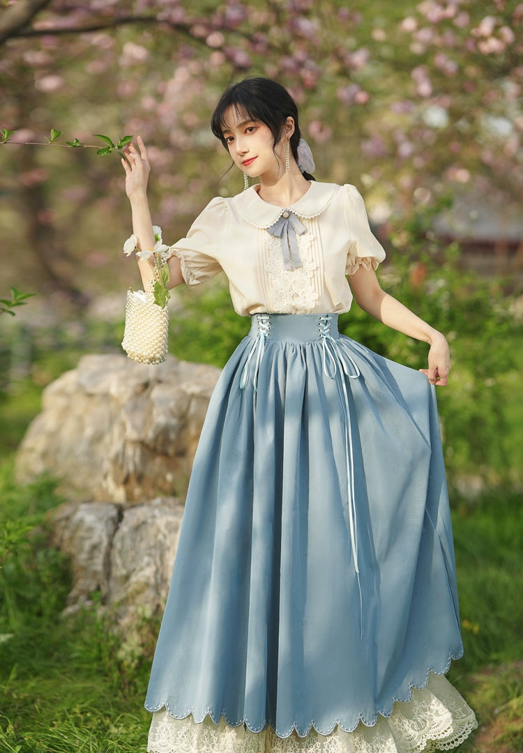 复古法式宫廷风奢华套装茶歇公主裙日常洛丽塔连衣裙女装夏季款式