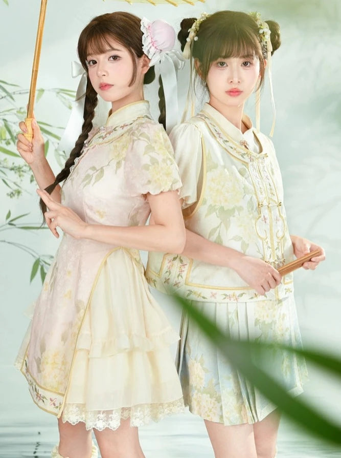 【予約商品】フラワーデザインイートチャイナドレス