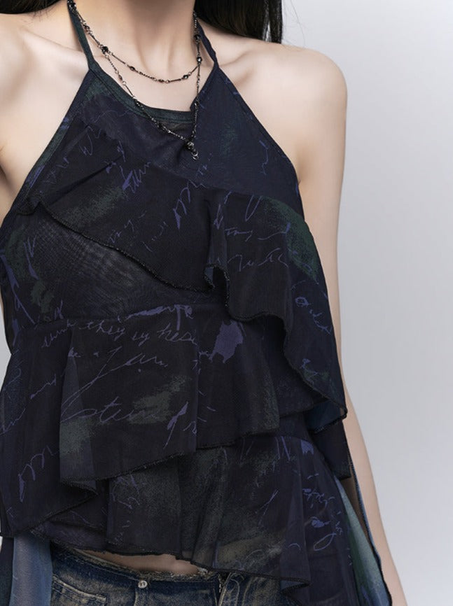 Chic Dark Sleeveless Top