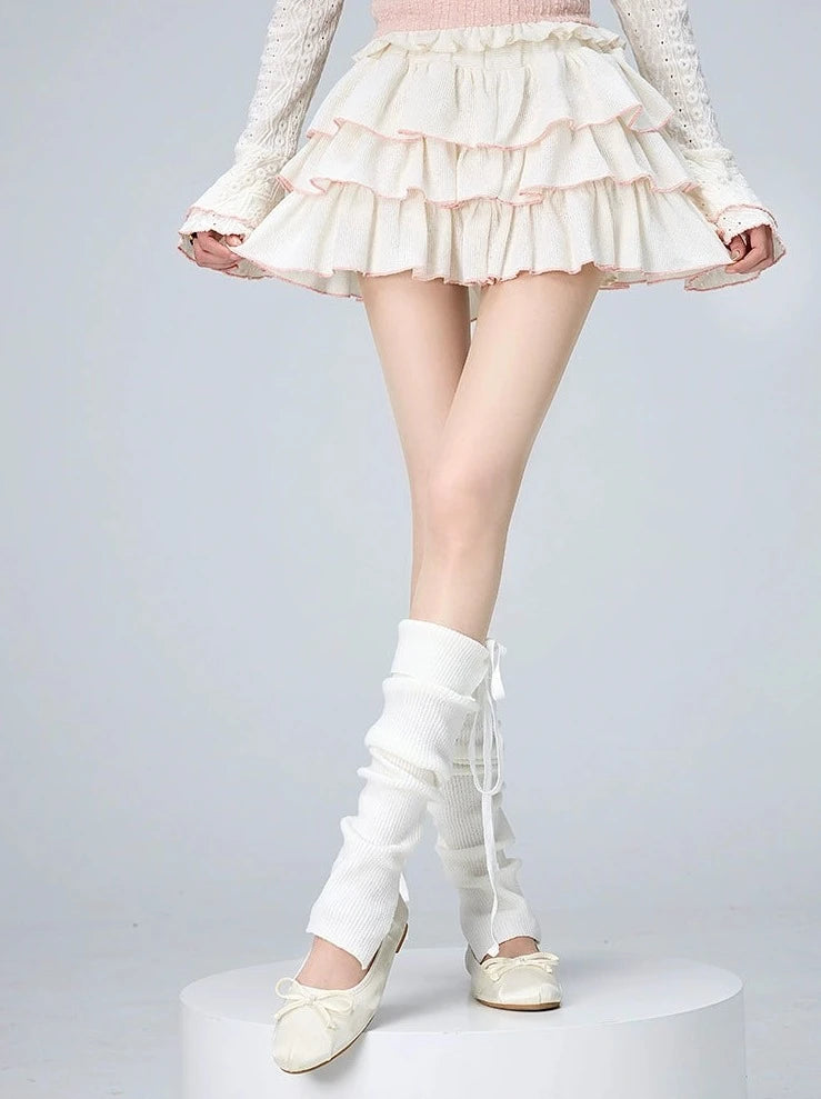 バレエコアフレンチリボンレッグウォーマー – Belchic バレエコアフレンチリボンレッグウォーマー – Belchic