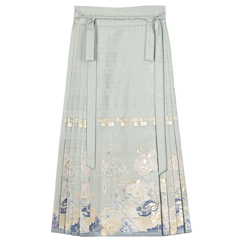 Layered Light Chiffon Dressy Shirt Dress + Horse Face Skirt