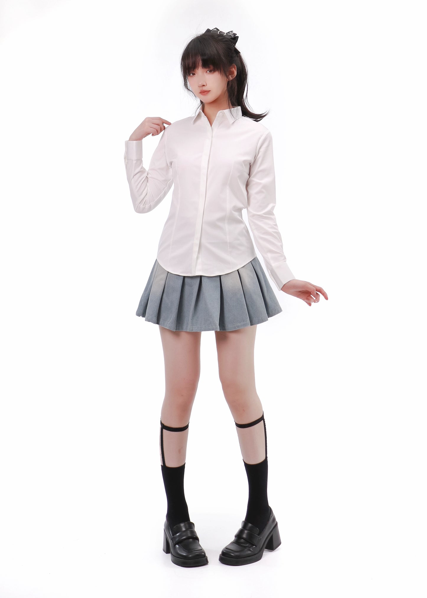 パフスリーブシックアメリカンシャツ