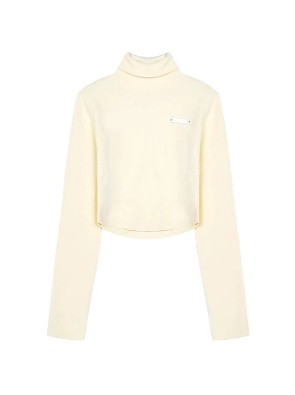 High neck slim one-point design top