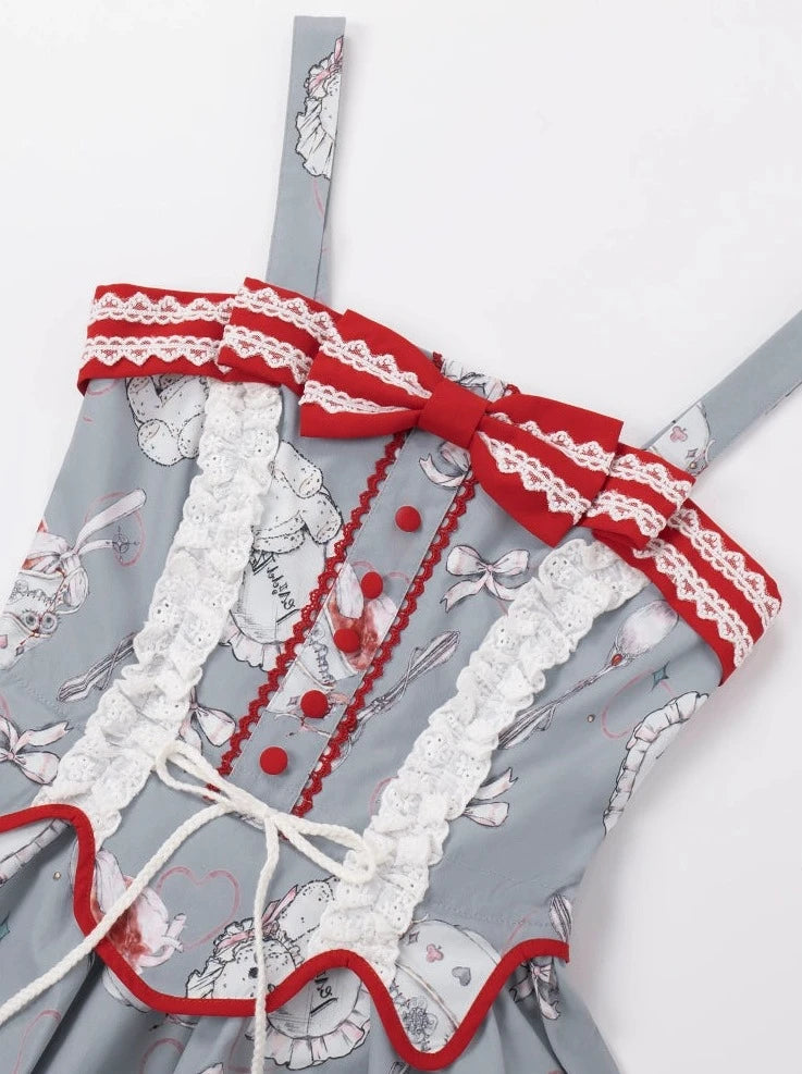 Sweet Blue Baby Lolita Skirt + Lace Frill Inner Shirt