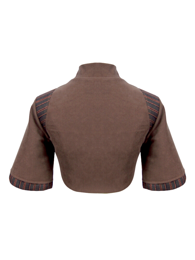 Steampunk Paneled Stand Collar Jacket