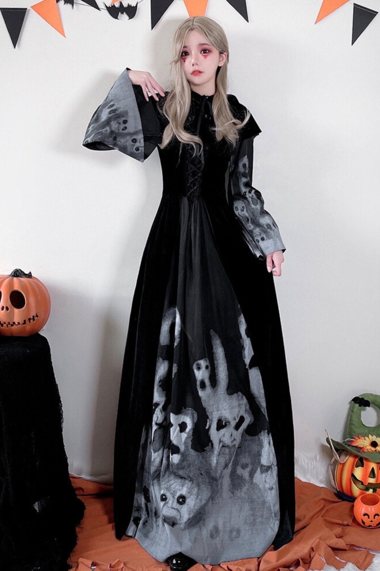 Adult Skeleton Witch Cosplay Dress – Belchic