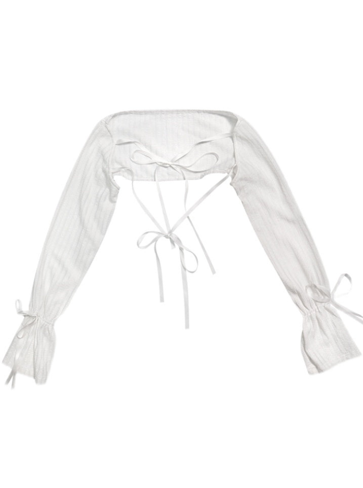 Bow Girly Short Knit Top