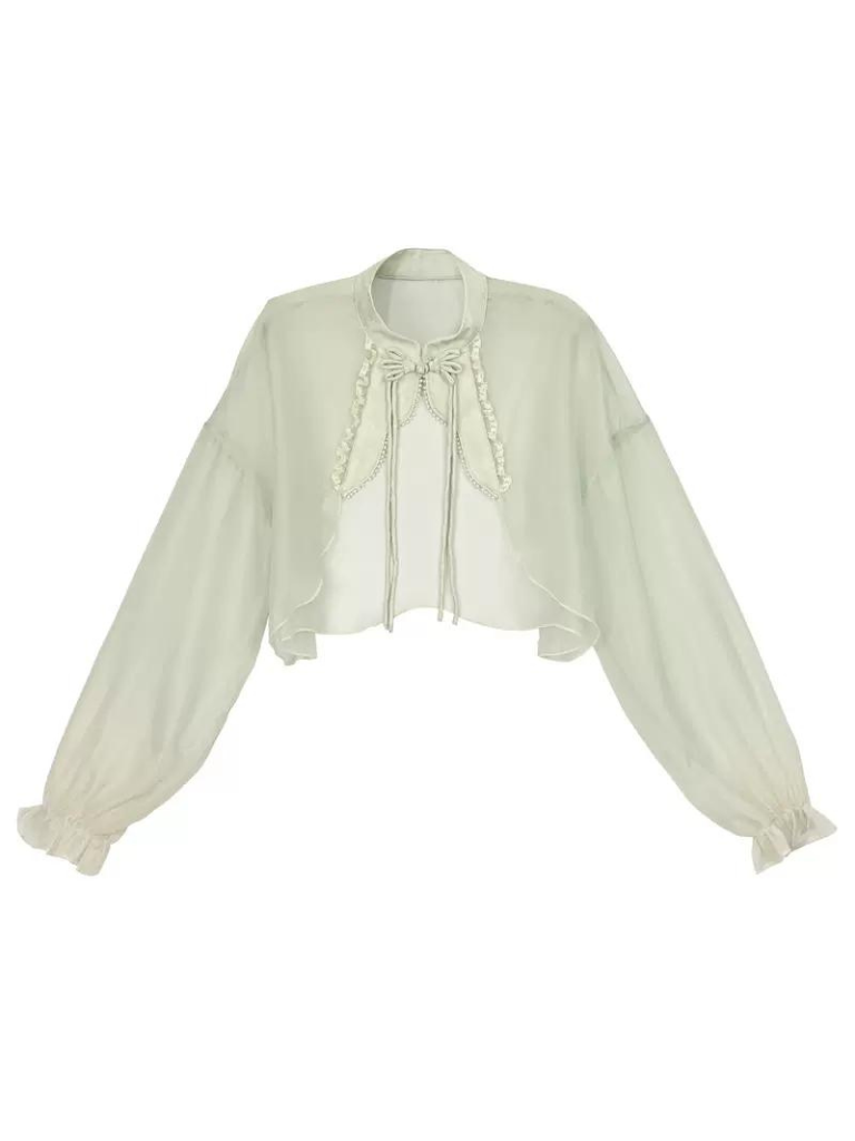 Chinese Chiffon Sheer Jacket + Floral Cami Dress