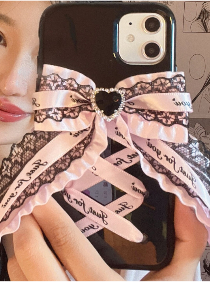 Black Heart Logo Lace -Up Smile Ha Case