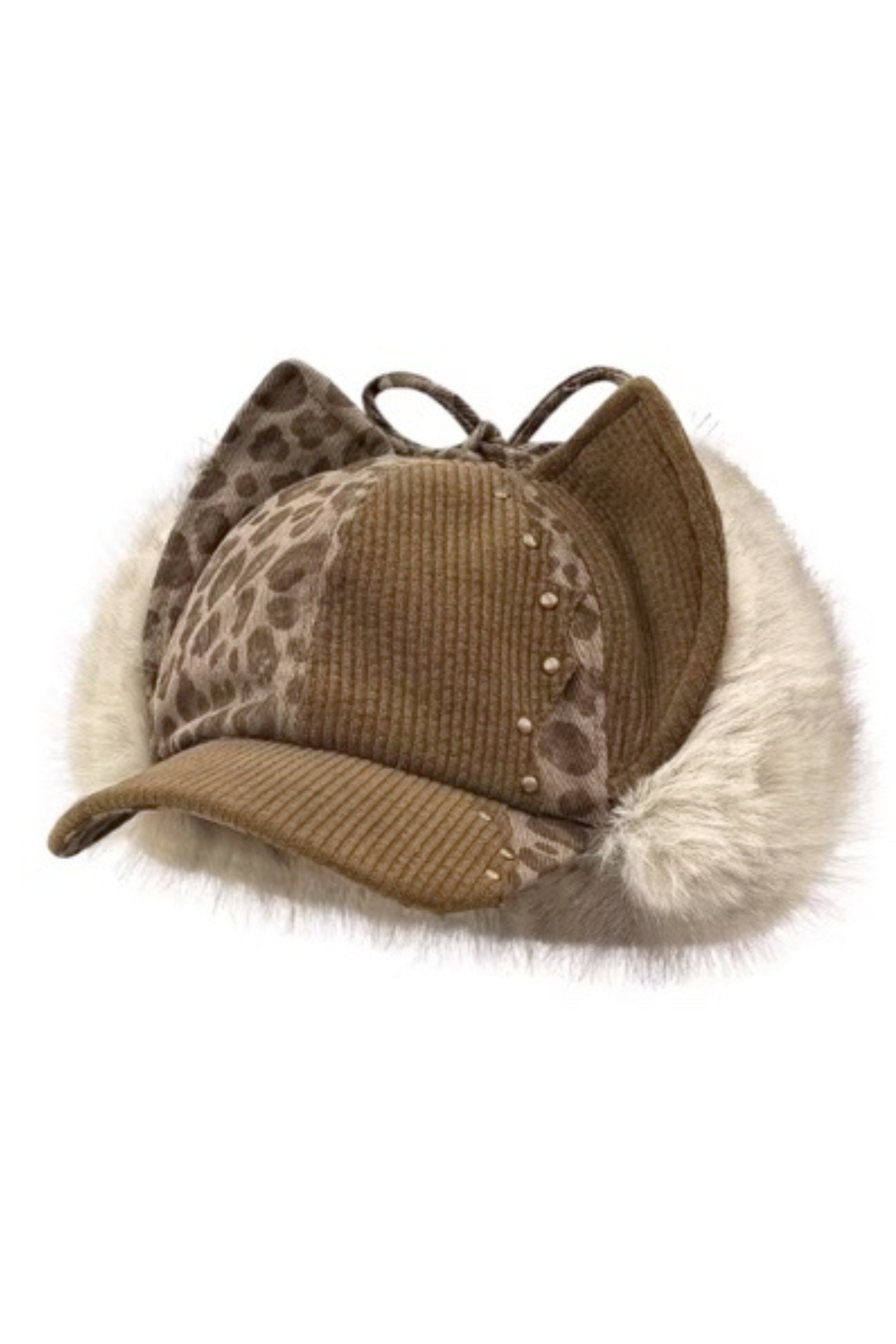 Retro Leopard Plush Baseball Cap
