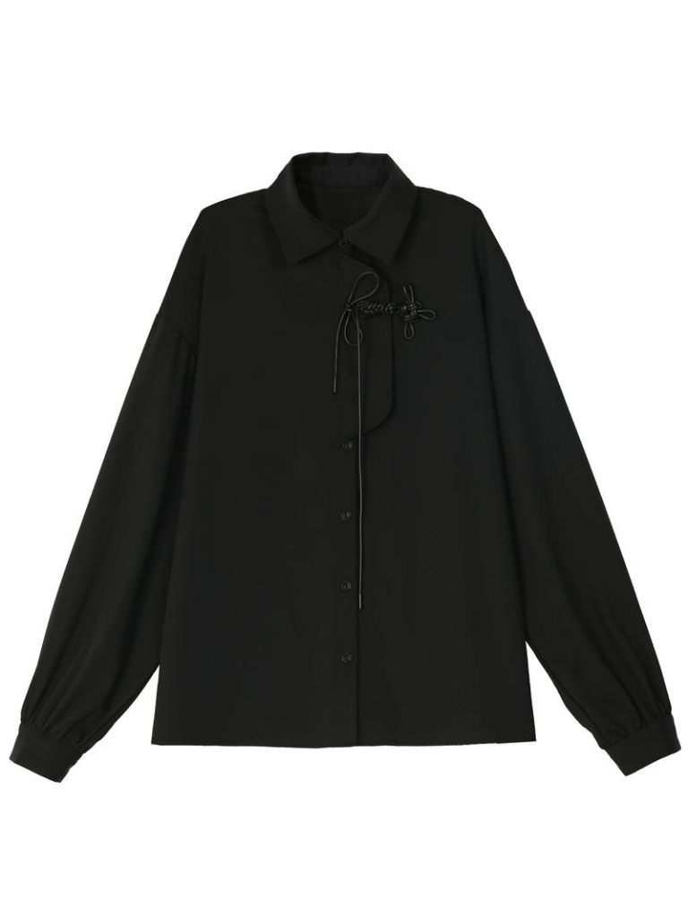China Solid Collar Volume Sleeve Shirt