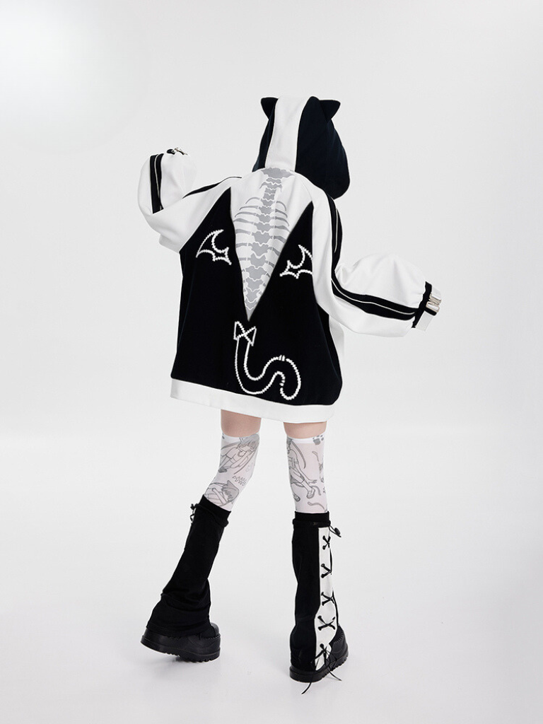 シースルーレーザーカラーブロックスポーツジャケット