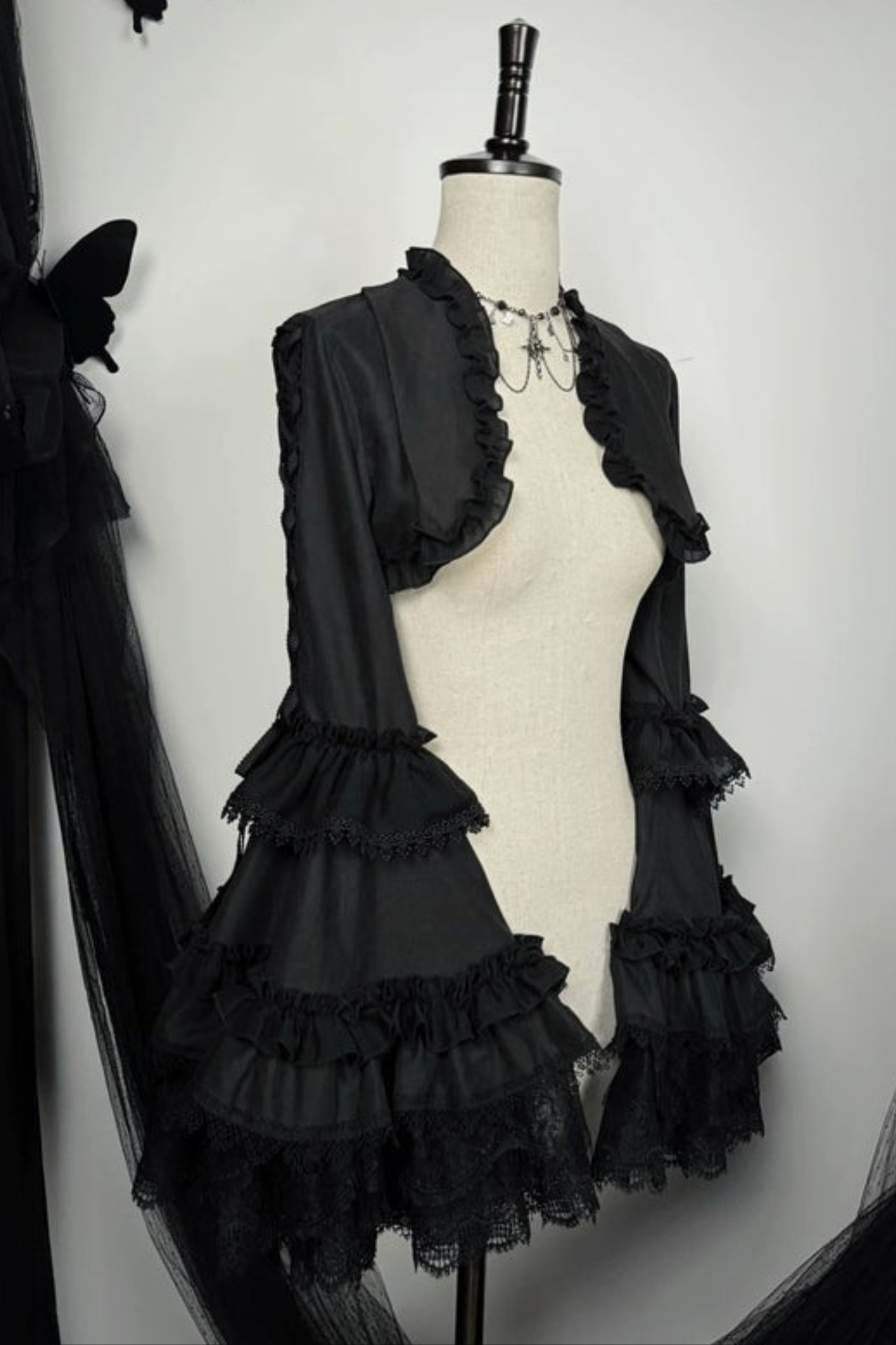 エレガントゴシックロリータジャンパースカート+ジャケット+スカート+シャツ+コルセット+アクセサリー