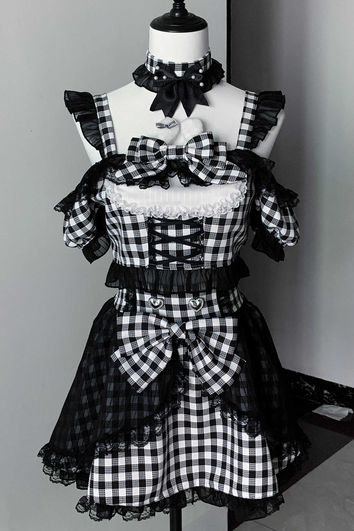 Dark Kawaii 格紋套裝