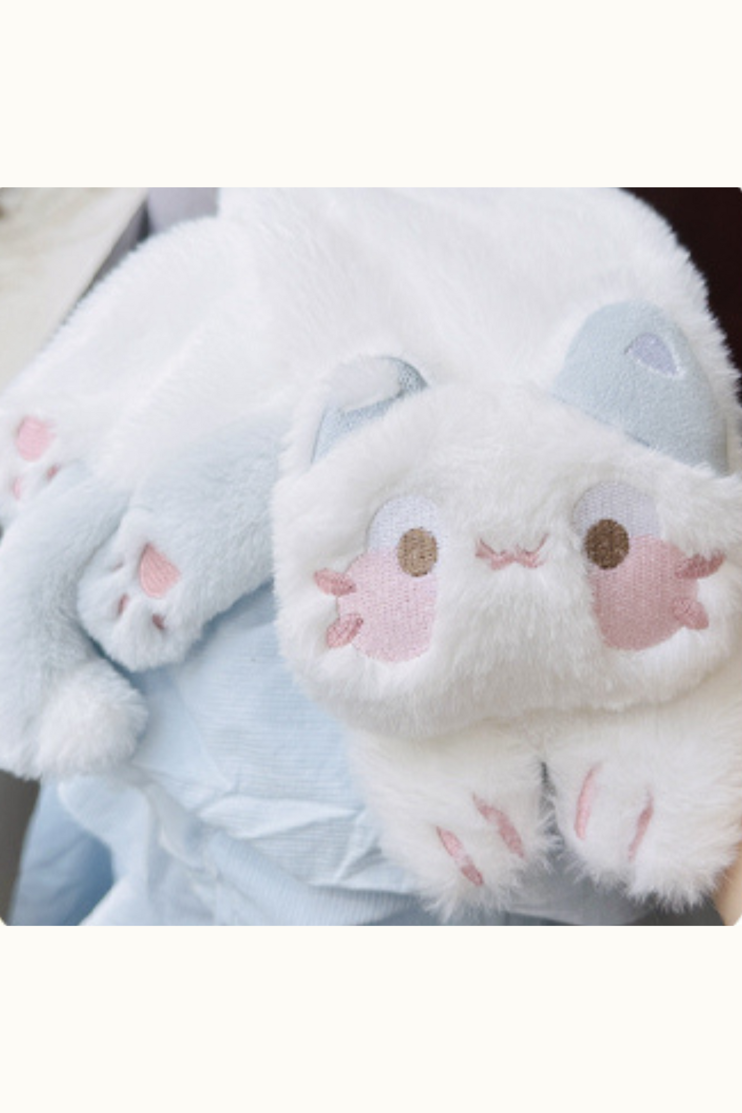 【予約商品】猫耳フーディーキュートファーコート+子猫のファーマフラー