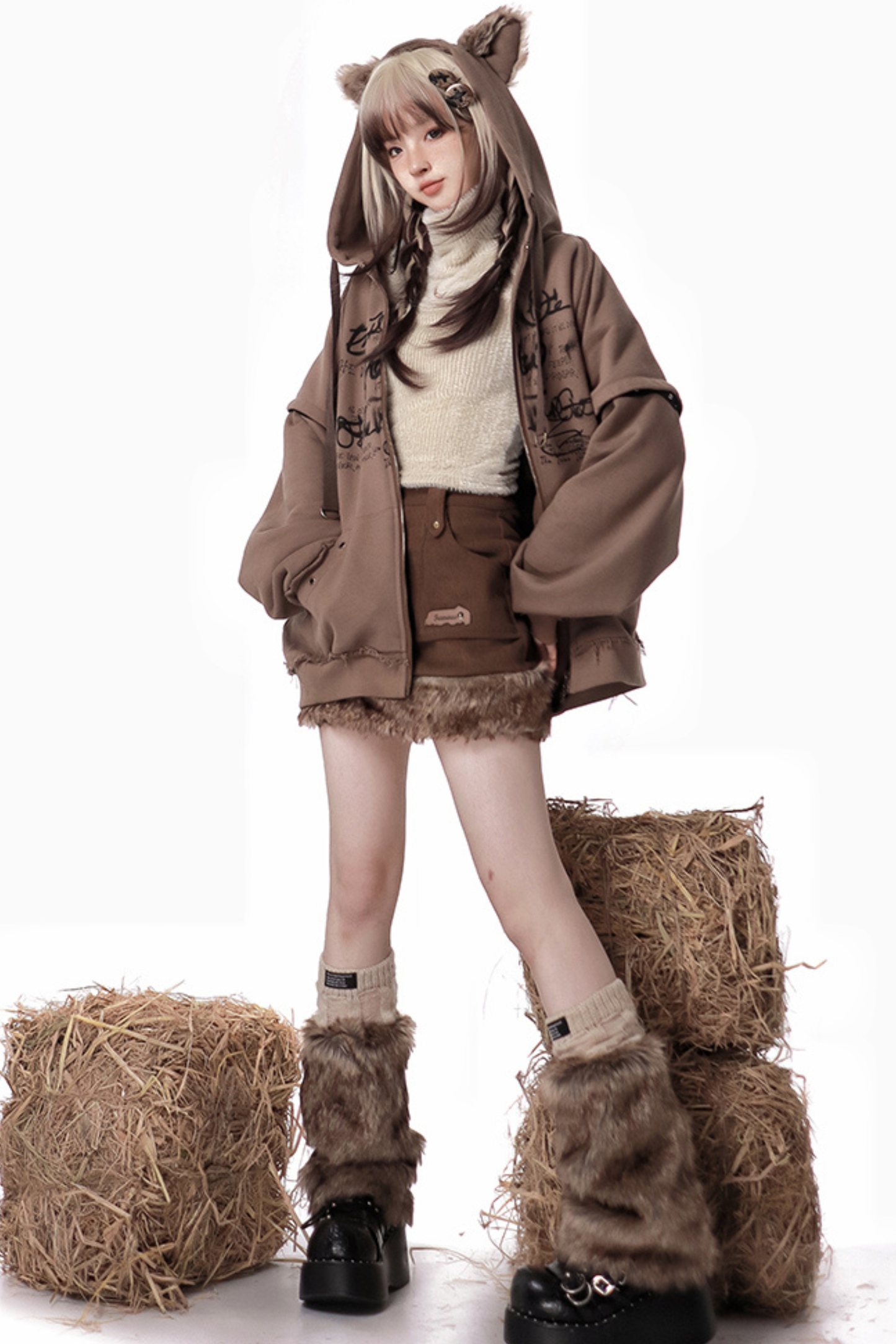 Wolf Ear Hood Loose Hoodie