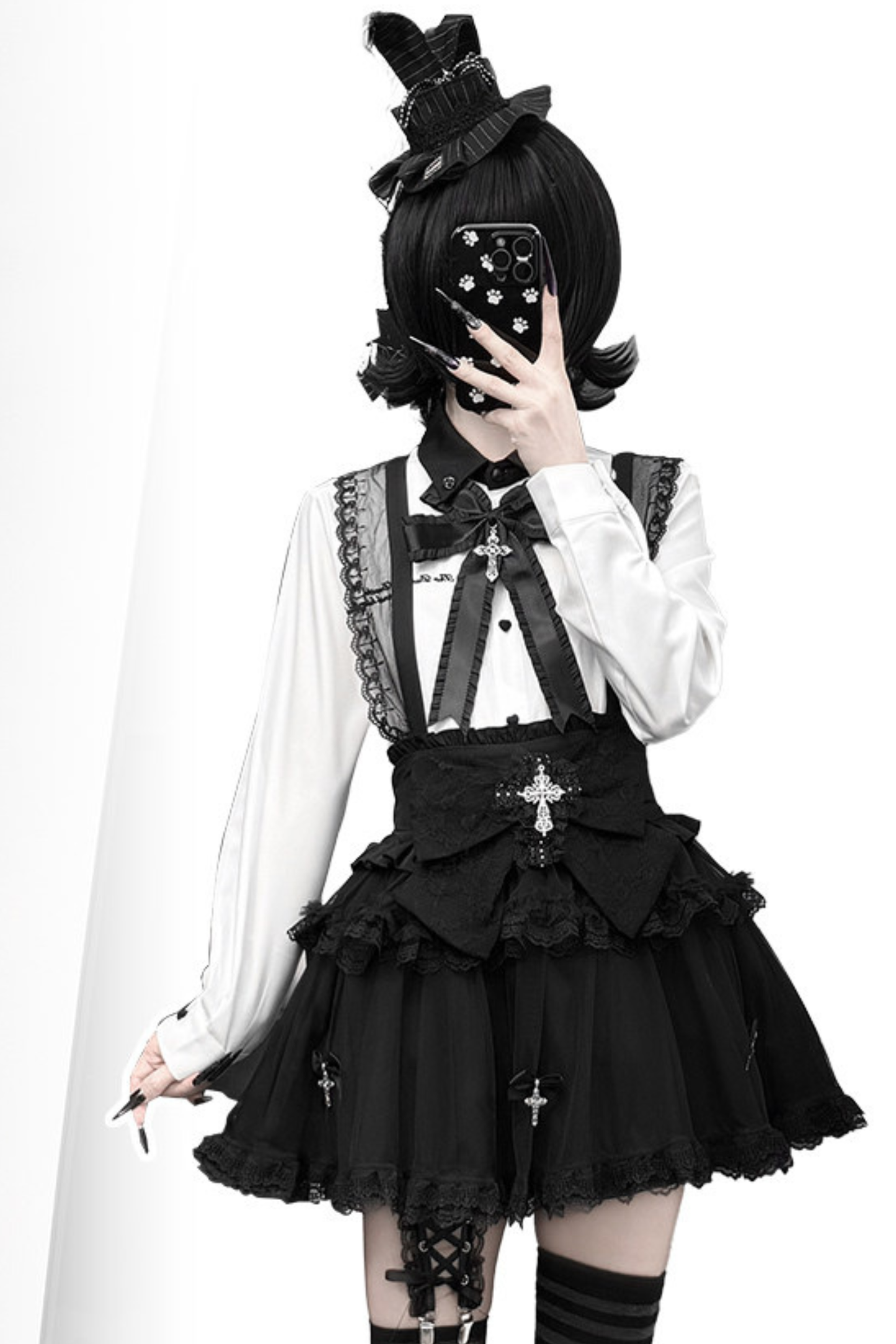 Dark Drape Shirt + Tulle Skirt