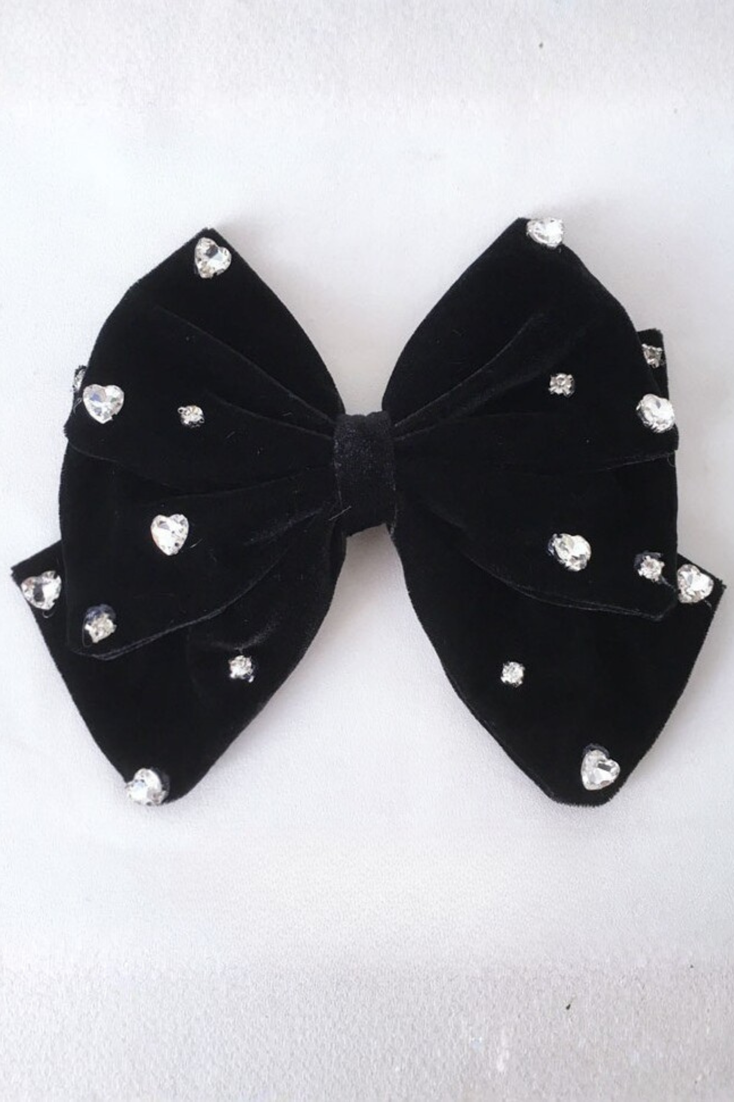 Samt-Strass-Schleifen-Haarspange