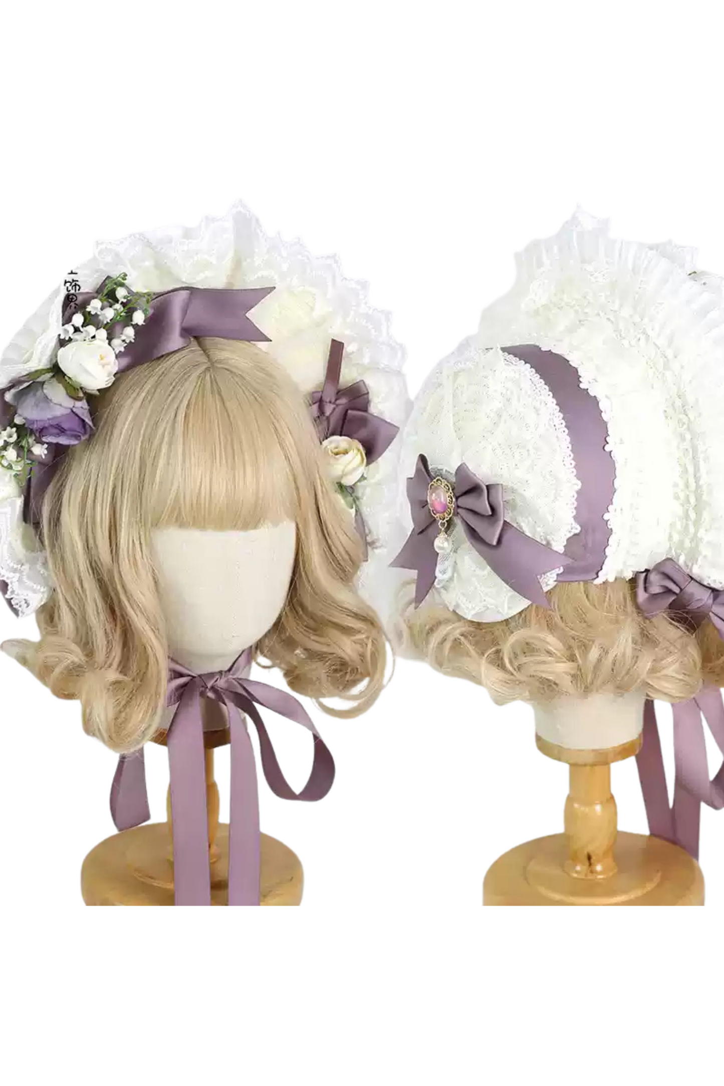 Flower ribbon flat hood
