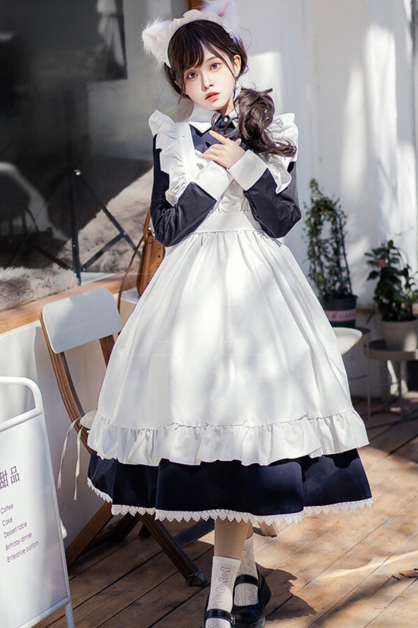 Sweet Anime Black and White Maid Dress – Belchic