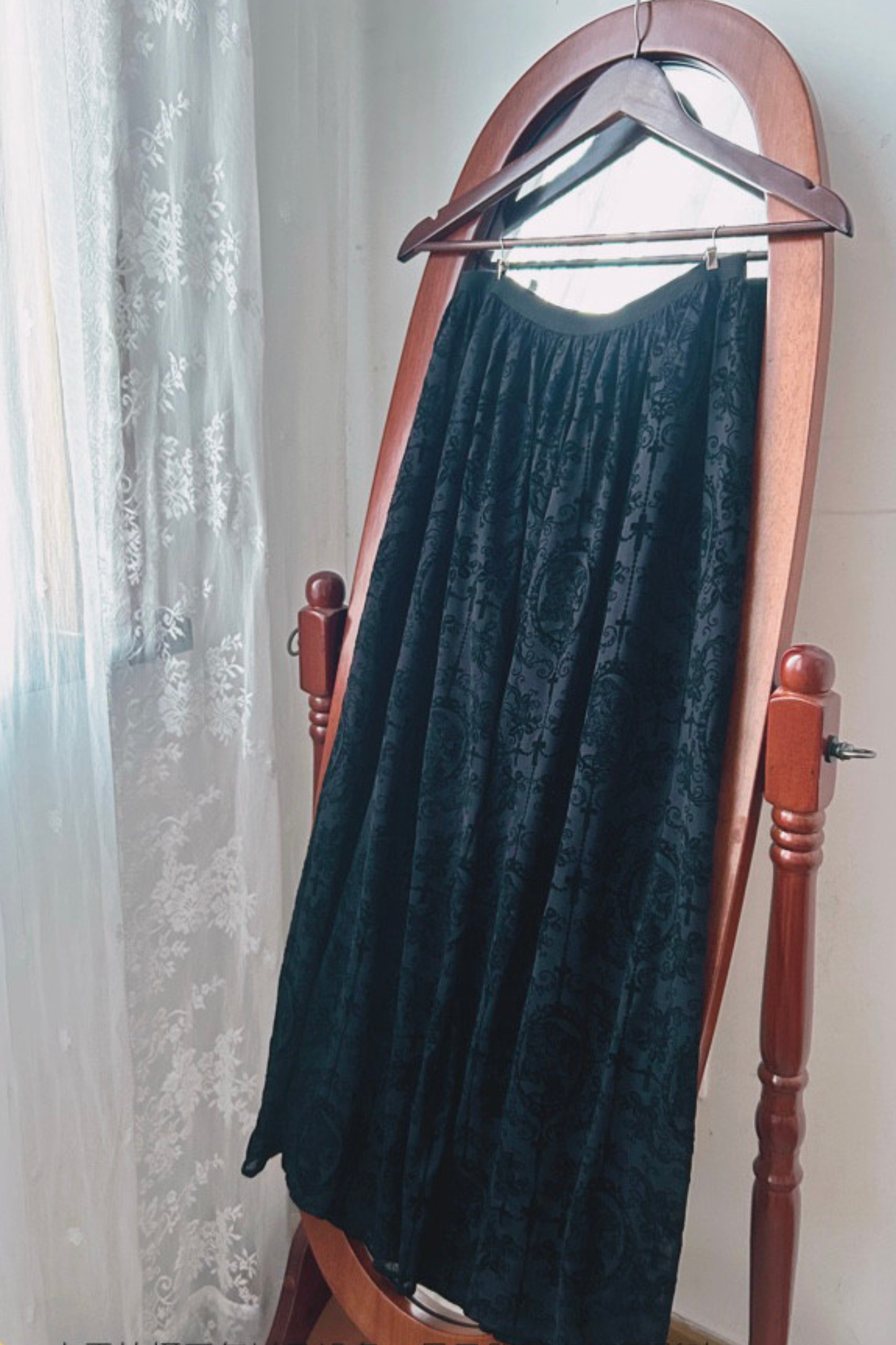 고딕 로리타 프린스 셔츠 + 스커트 + 롱 베스트