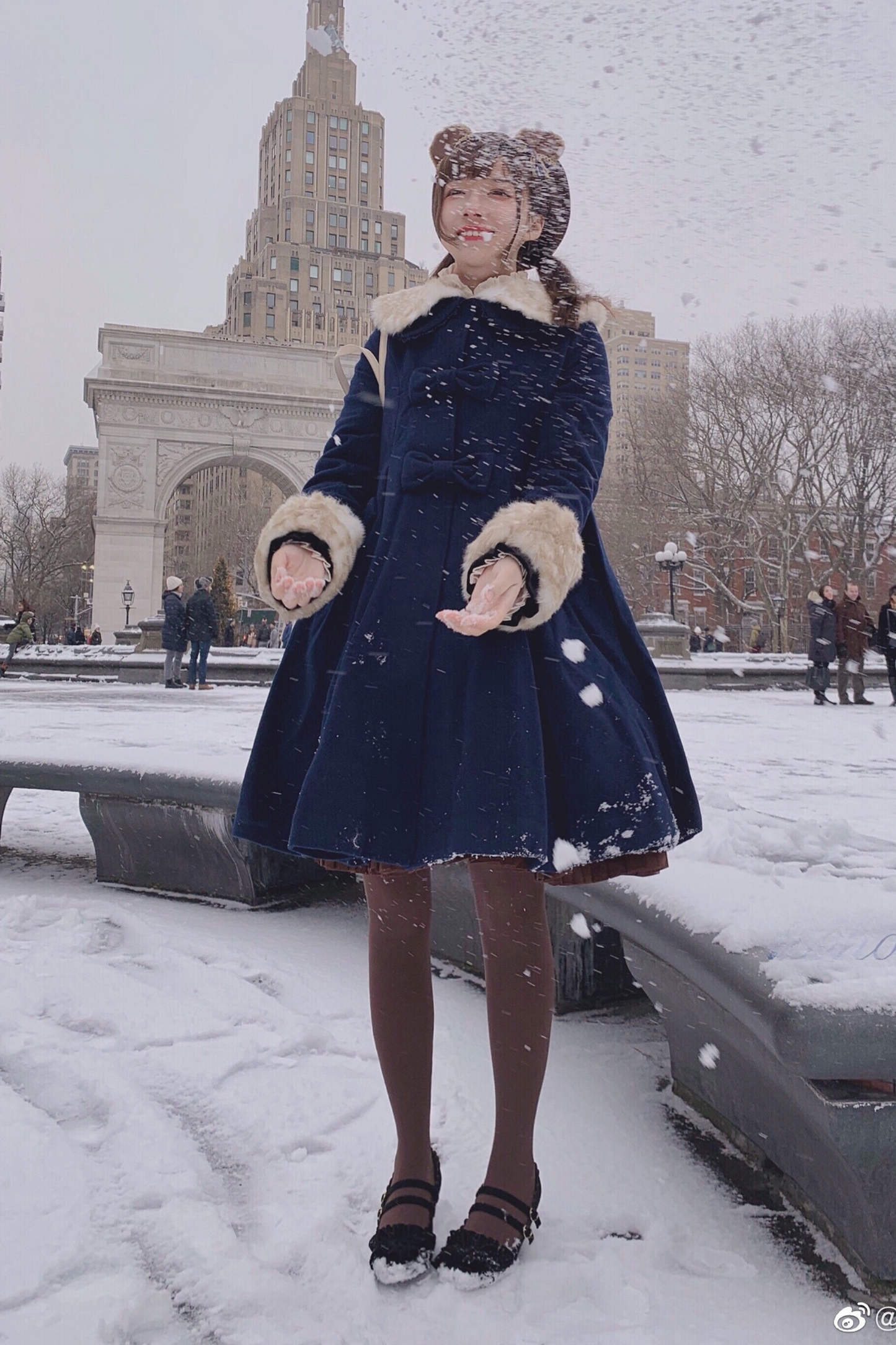 リボンフレアガーリーロリータコート