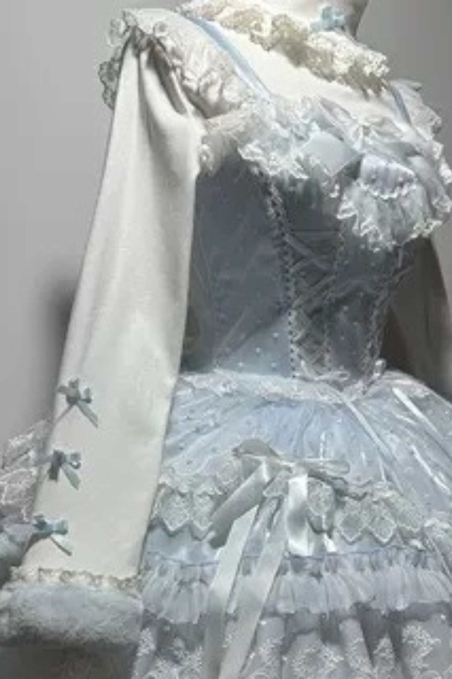 リボンタートルネックロリータトップス