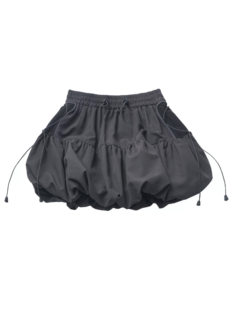 バーニングエンバーズストラップデザインブラックグレーサマーレイヤードスーツ