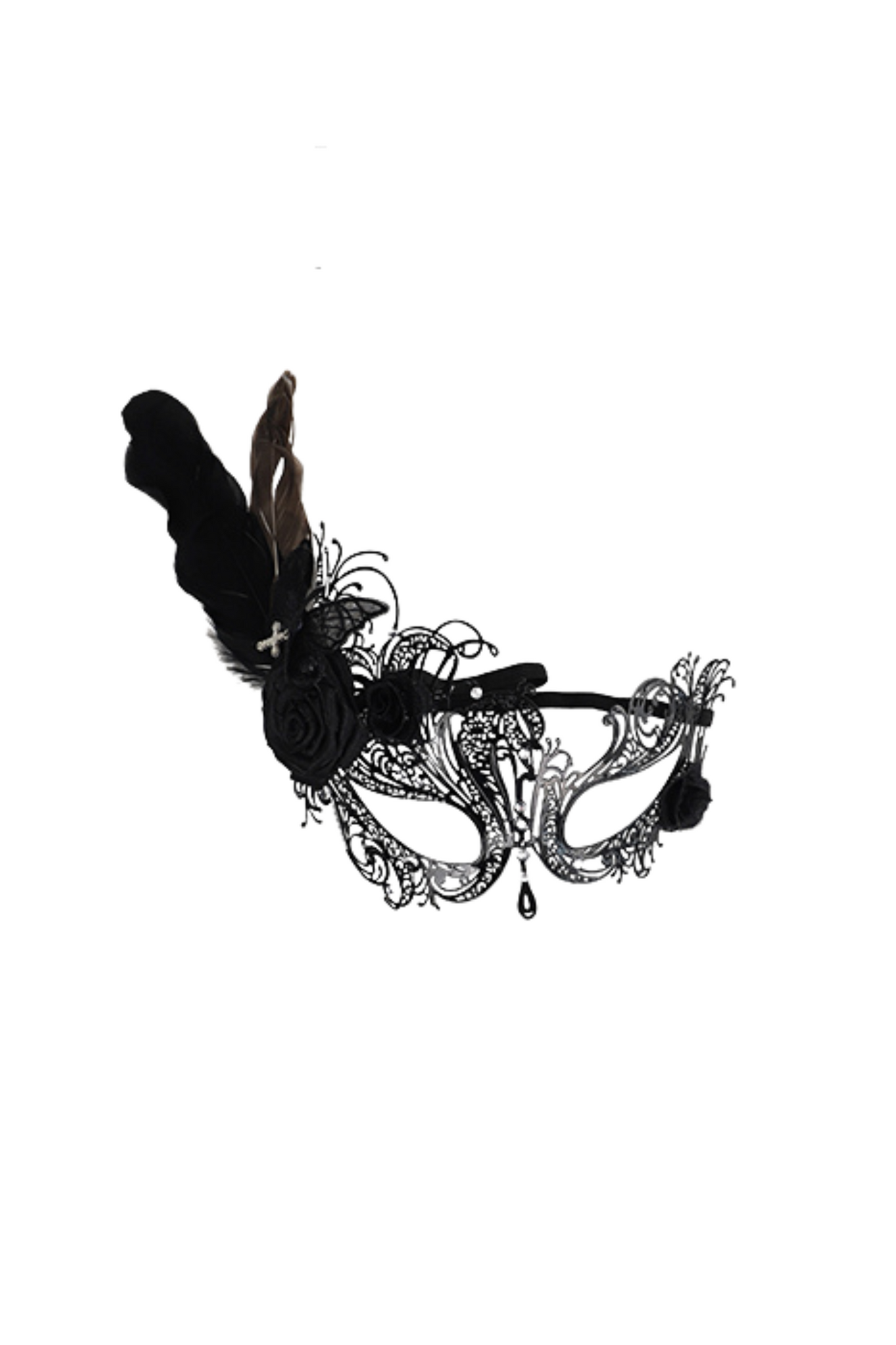 Dry-Bone-Feast Elegant Dark Gothic Butterfly Dress Suit + Eye Mask