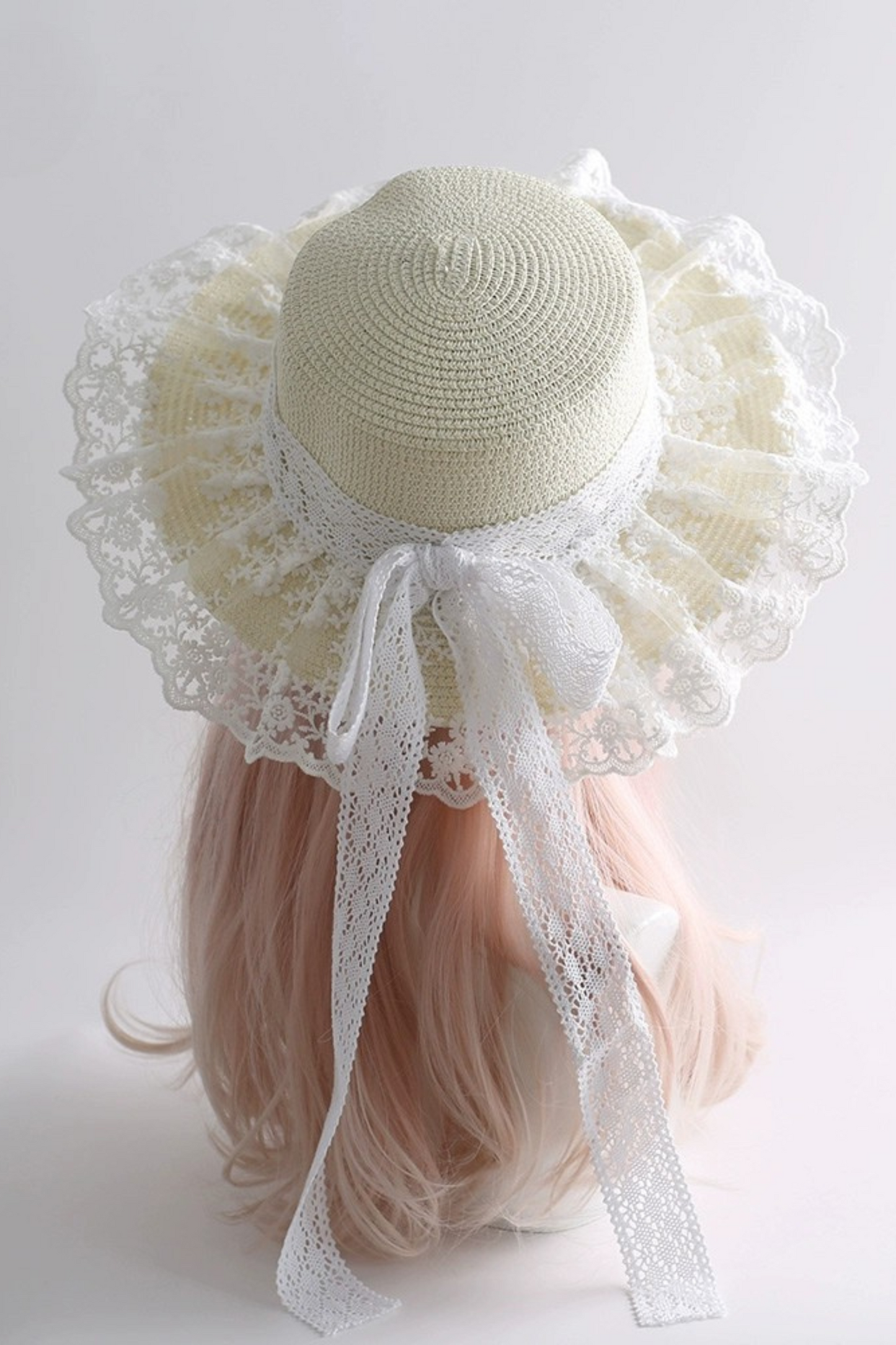 Retro Lace Cotton Ribbon Hat