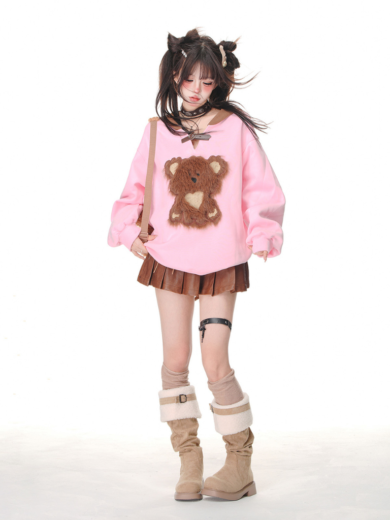 Fur Bear Hooded Sweatshirt