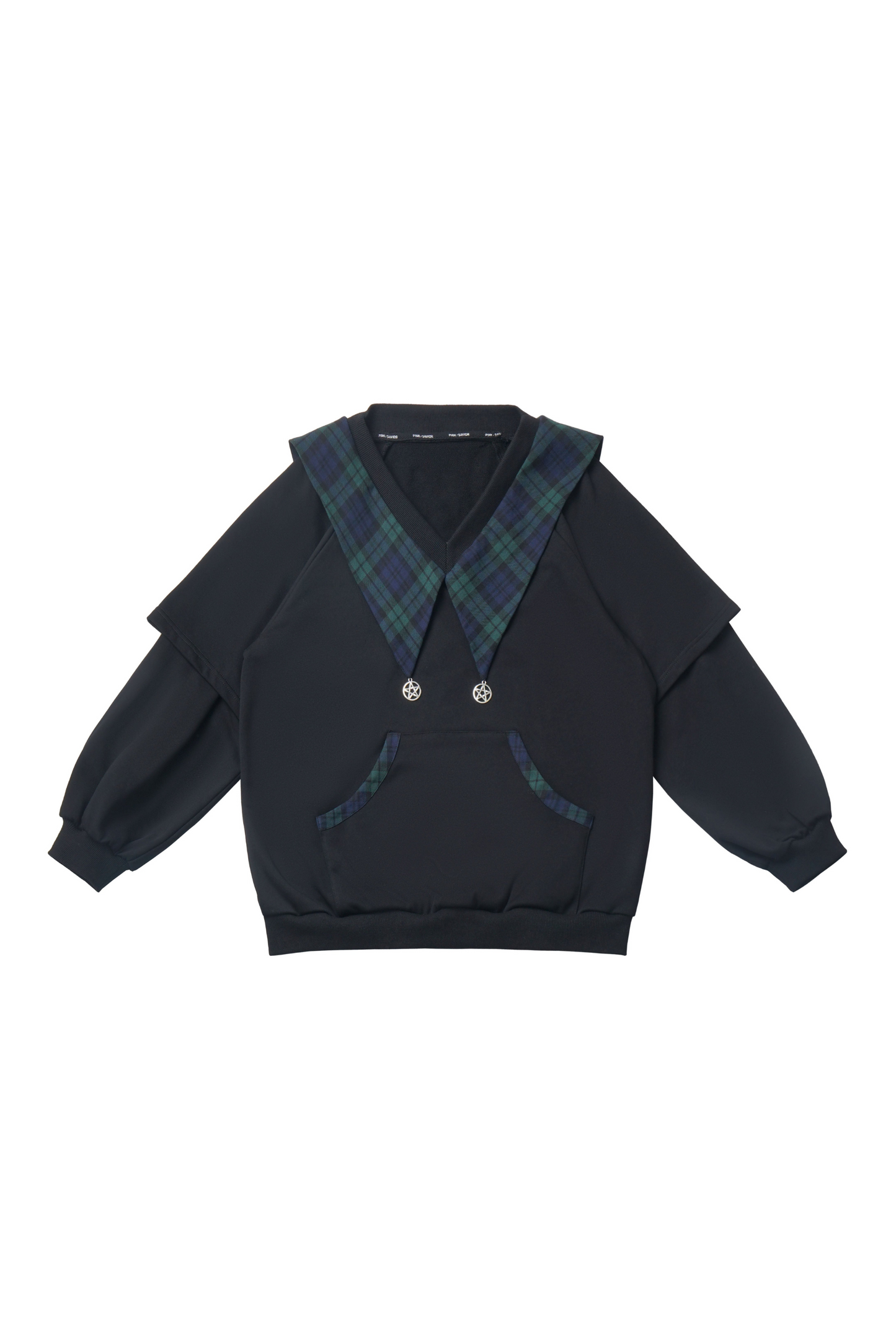 Green Black Check Skirt Sweat Set-Up