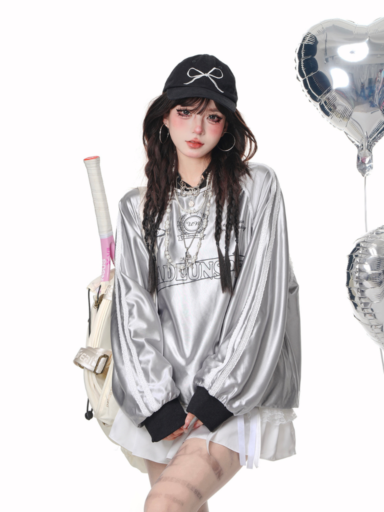 ルーズスポーティーブロケットスウェット