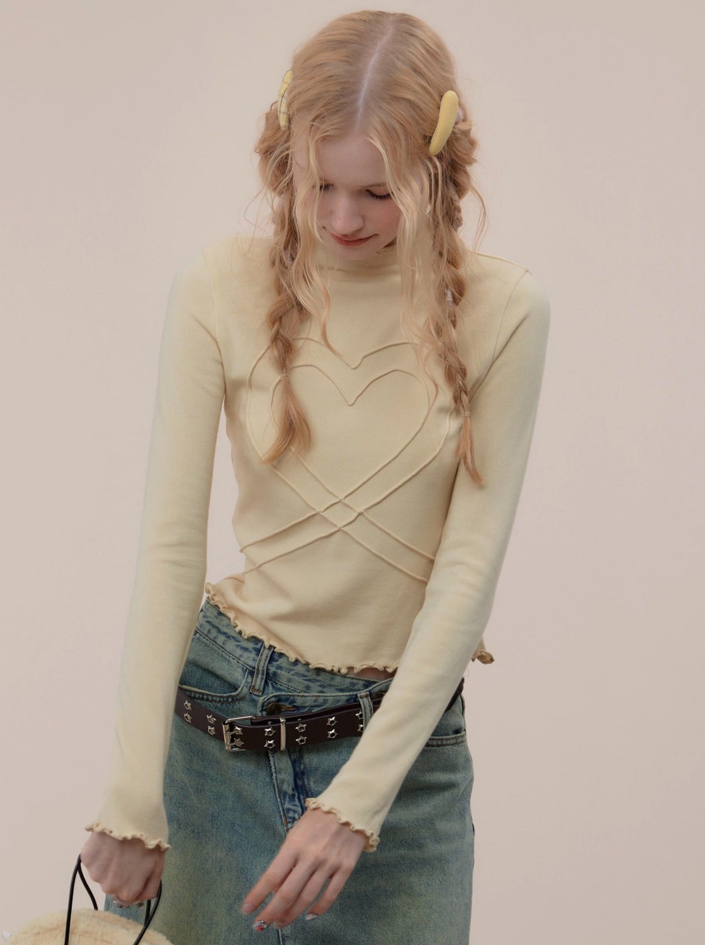 American Retro Love Col roulé Slim Knit