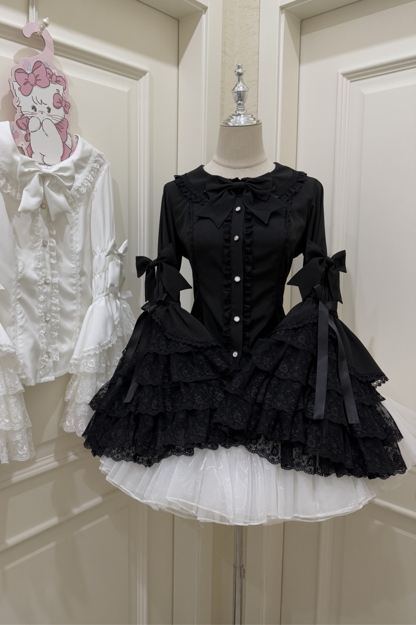 Princess Ribbon Ruffle Sleeve Shirt