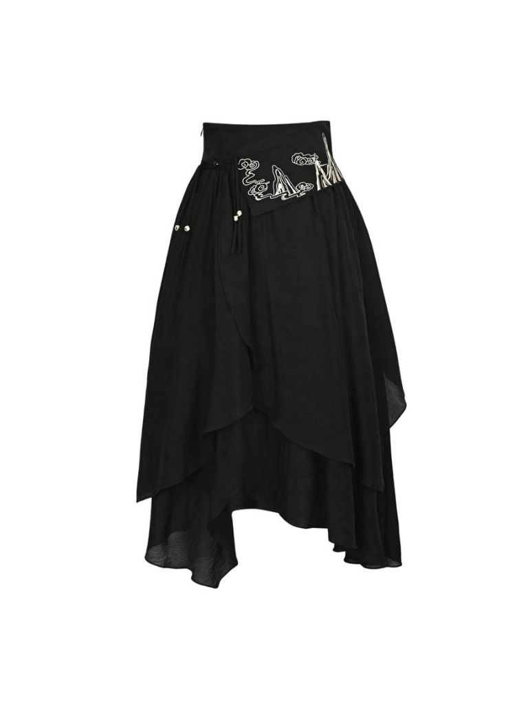 【予約商品】レトロチャイナベスト+シャツ+アシメスカート