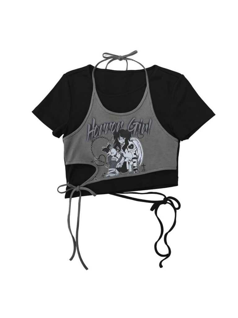 Twins Girl Short Tops + Camisole + Long Tops